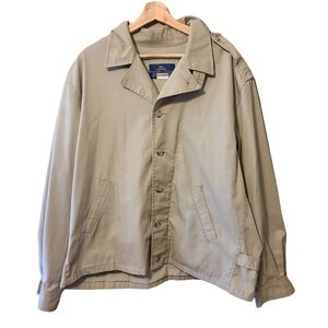 Tilley Endurables beige zip-up buttoned  long-sleeved pea coat